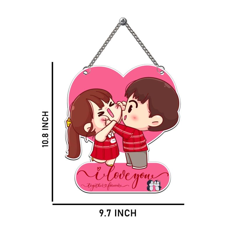 GIFTMEBAZAR Romantic Couple Wall Hanging Decoration Wall Art Home Decor Gift For Valentines Day, Anniversary, Birthday, Husband Wife, Girlfriend Boyfriend